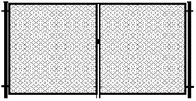 Ворота из сетки рабица стандартные
